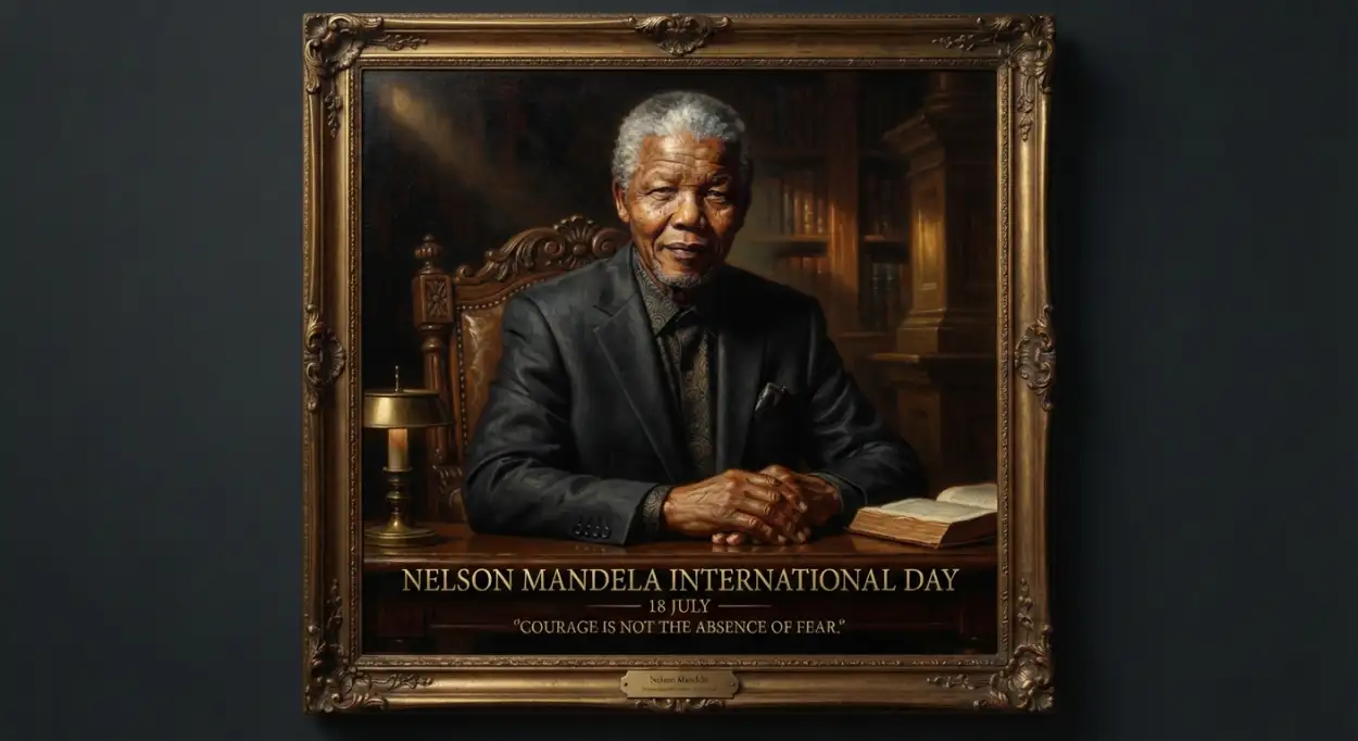 Free Download Nelson Mandela International Day Premium Poster Background - High Quality Nelson Mandela International Day 2026 Background Image