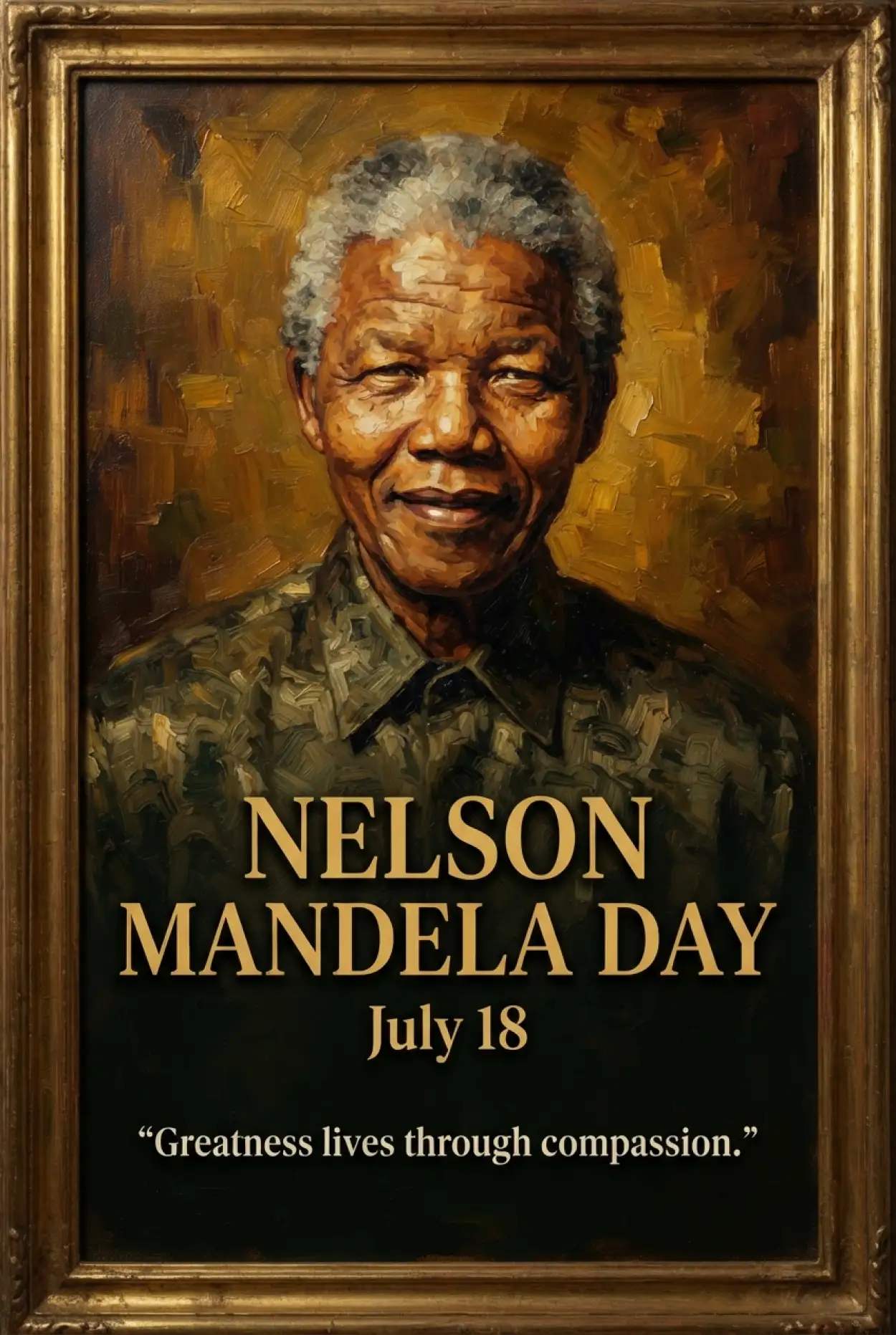 Free Download Nelson Mandela Portrait Poster 2026 - High Quality Nelson Mandela Poster 2026 Image