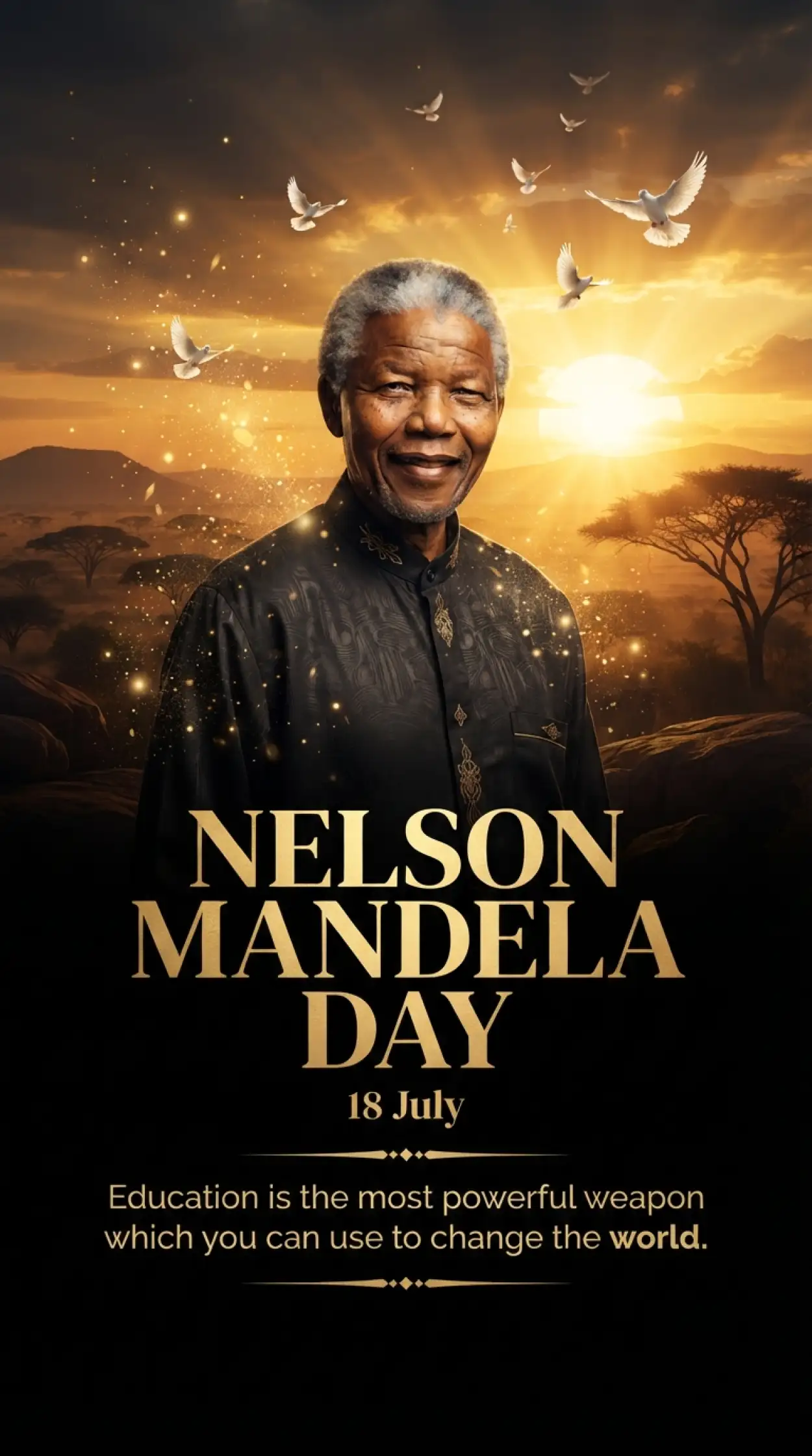 Free Download Nelson Mandela Premium Poster Template 2026 - High Quality Nelson Mandela Poster 2026 Image