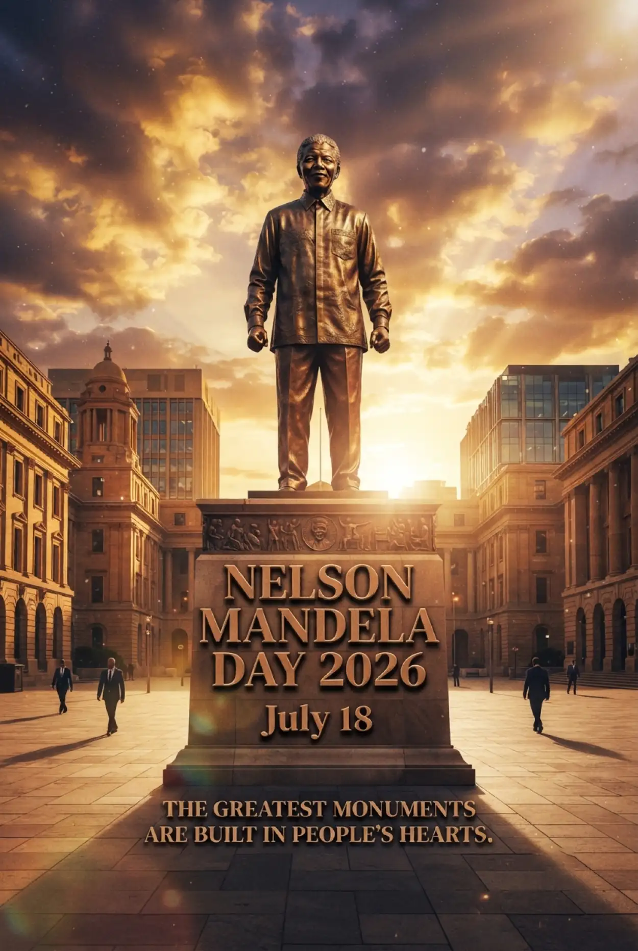 Free Download Nelson Mandela Square Poster Design 2026 - High Quality Nelson Mandela Poster 2026 Image