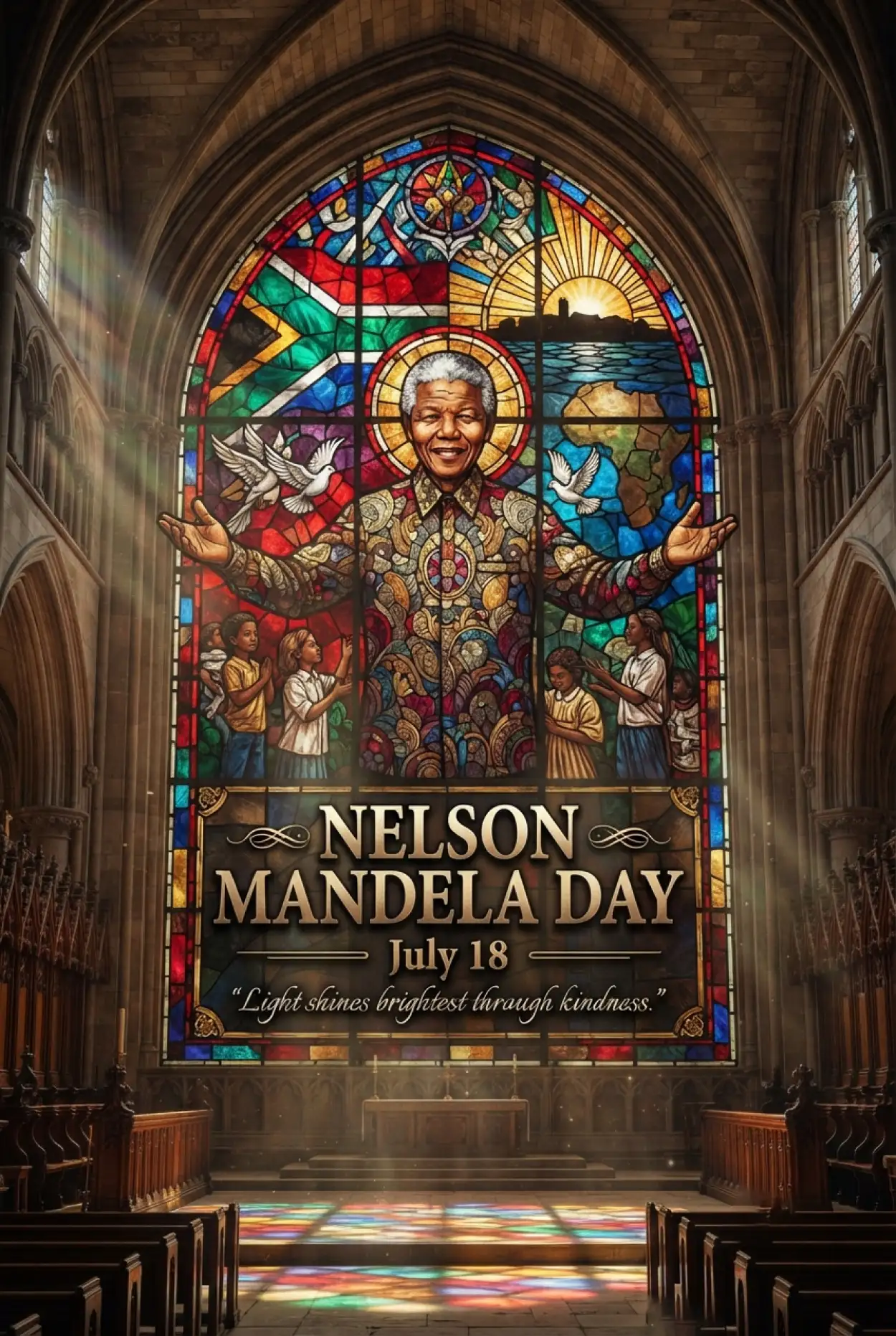 Free Download Nelson Mandela Story Poster Template 2026 - High Quality Nelson Mandela Poster 2026 Image