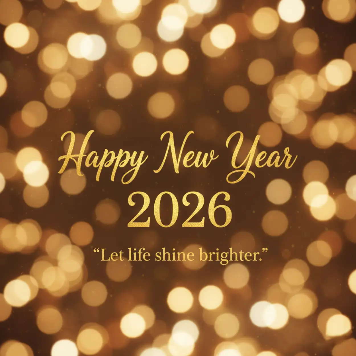 Free Download New Year 2026 Greeting Card Gold Typography - High Quality Happy New Year 2026 Greeting Card Background