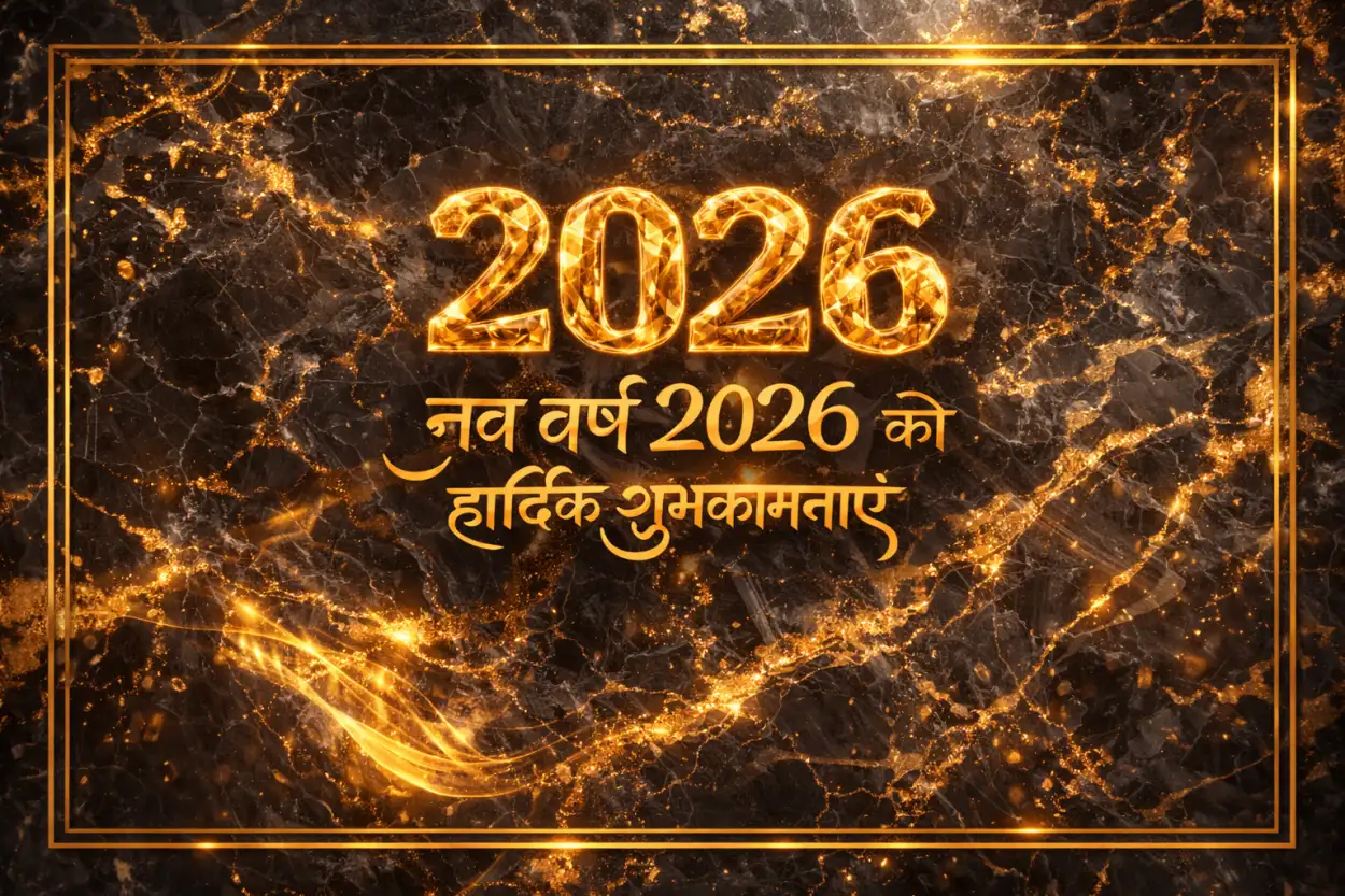 Free Download New Year 2026 Greeting Card In Hindi Free - High Quality Happy New Year 2026 Greeting Card In Hindi Image