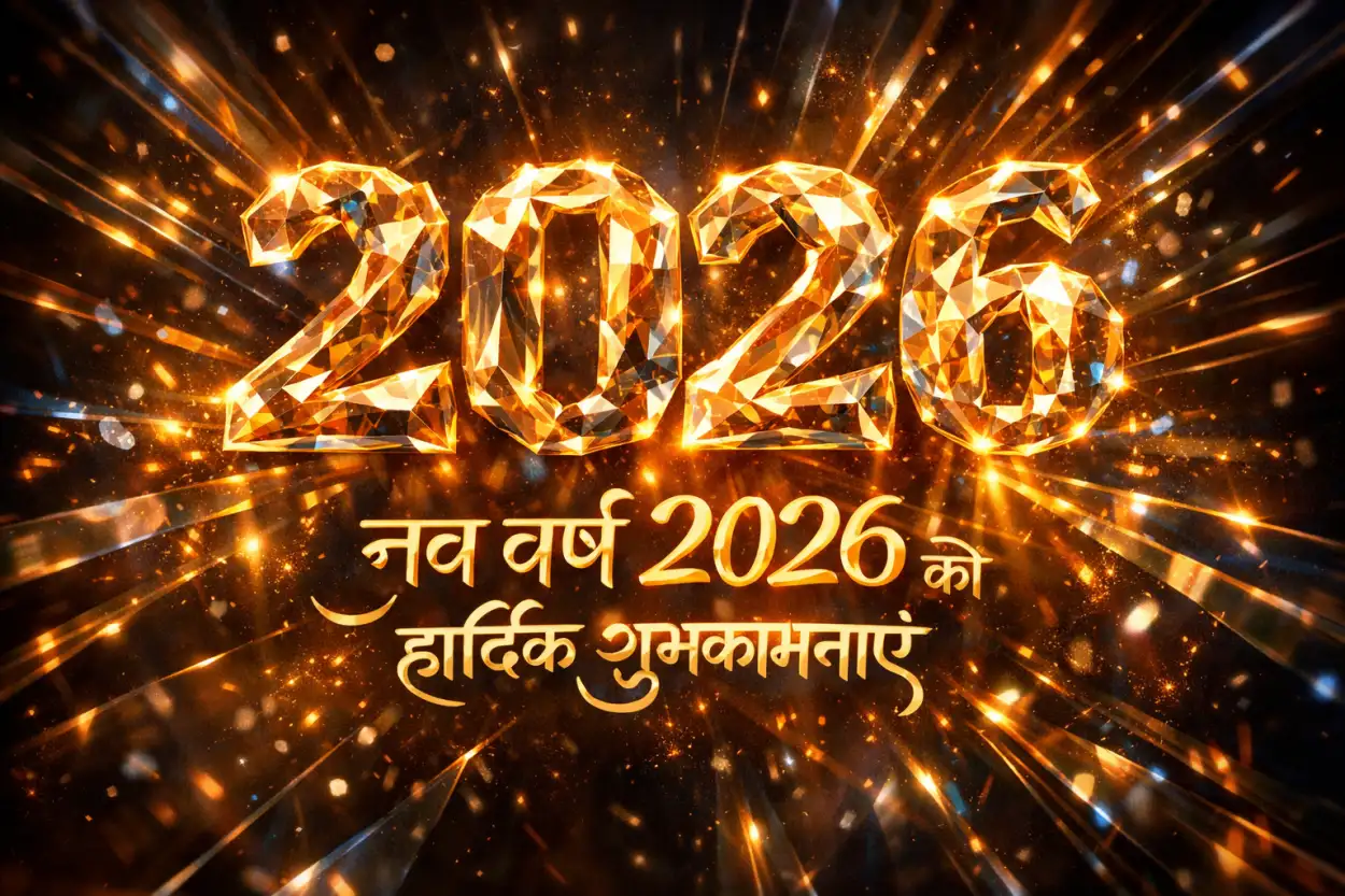 Free Download New Year 2026 Hindi Greeting Card Images - High Quality Happy New Year 2026 Greeting Card In Hindi Image