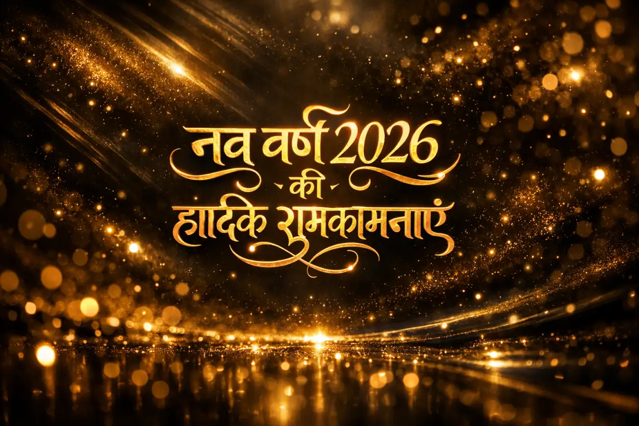 Free Download New Year 2026 Hindi Greeting Images For Whatsapp - High Quality Happy New Year 2026 Greeting Card In Hindi Image