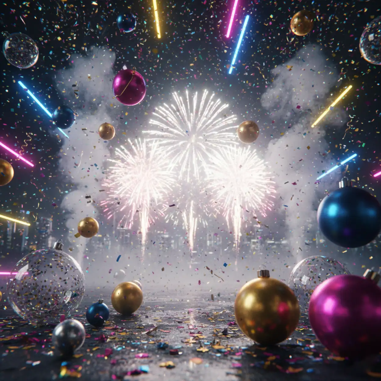 Free Download New Year 2026 Neon Background - High Quality New Year 2026 Background Background