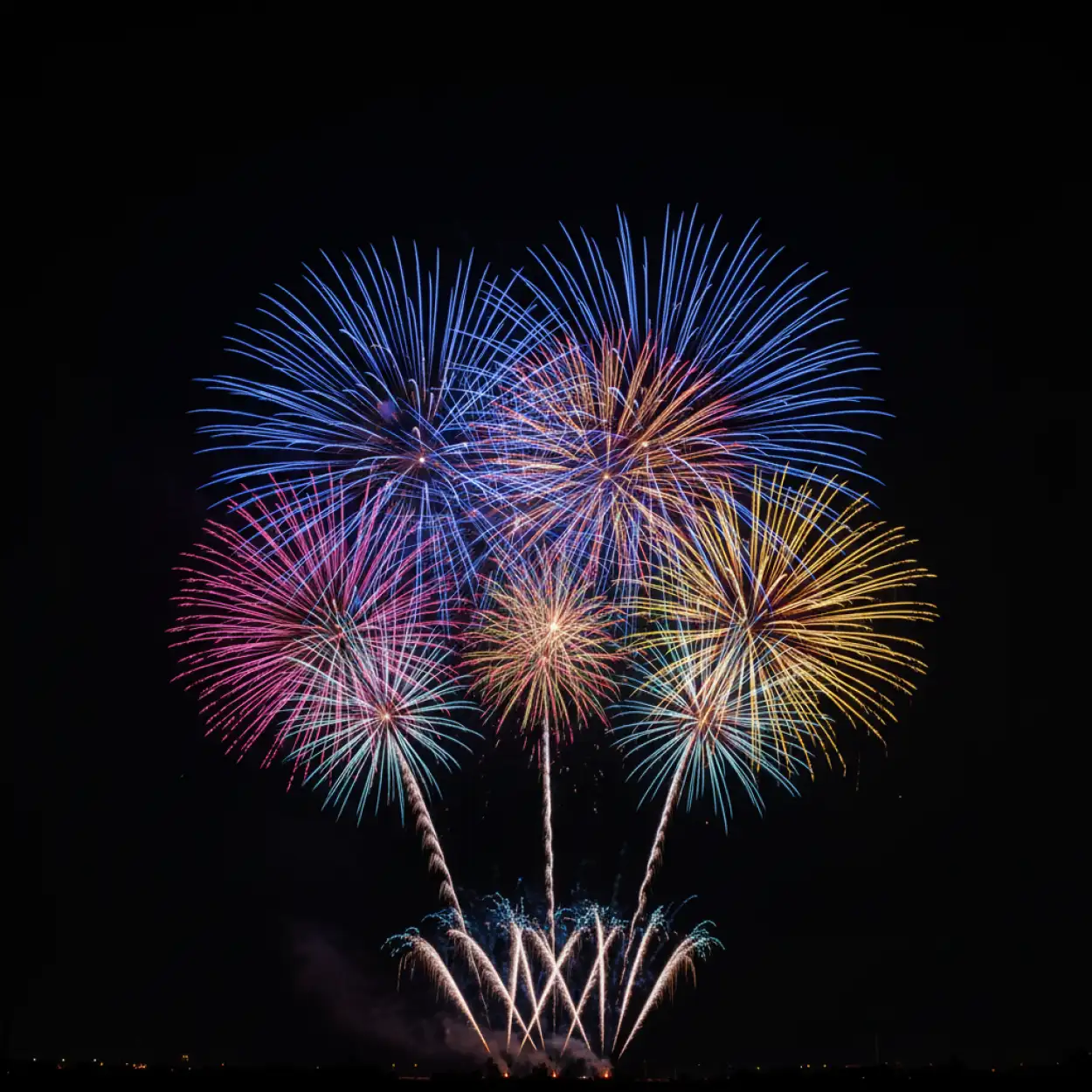 Free Download New Year Fireworks Background Night Photography Style - High Quality New Year Fireworks Background Background