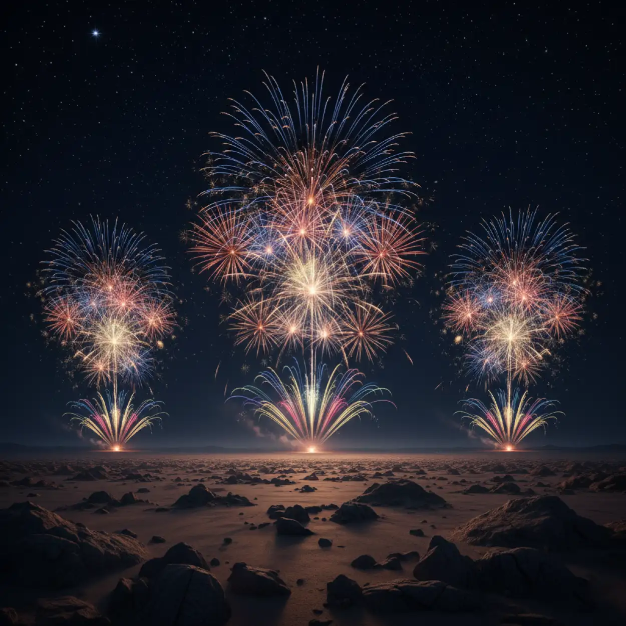 Free Download New Year Fireworks Background Square 1:1 - High Quality New Year Fireworks Background Background Image