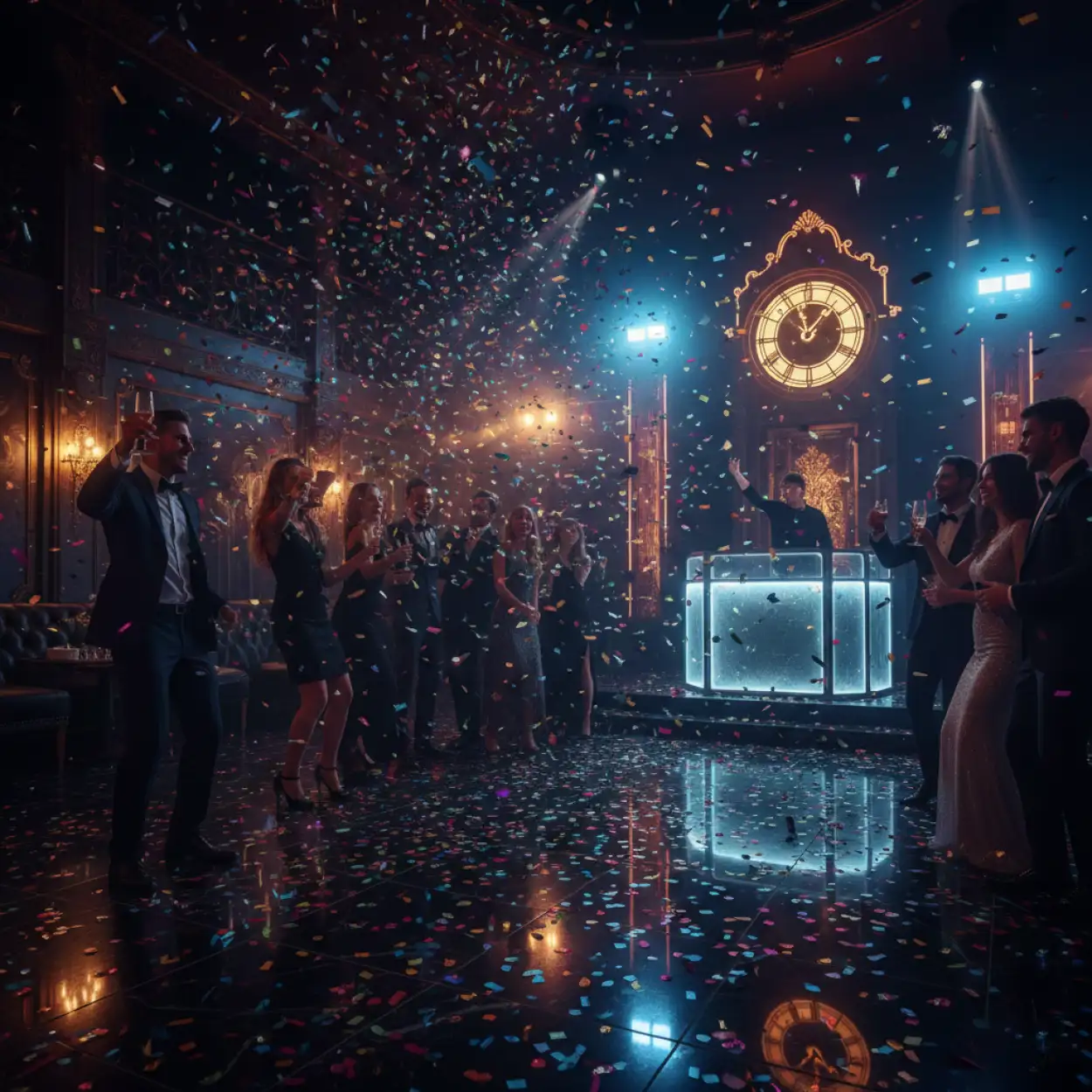 Free Download New Year Party Background Hd Horizontal 16:9 - High Quality New Year Party Background Hd Background Image