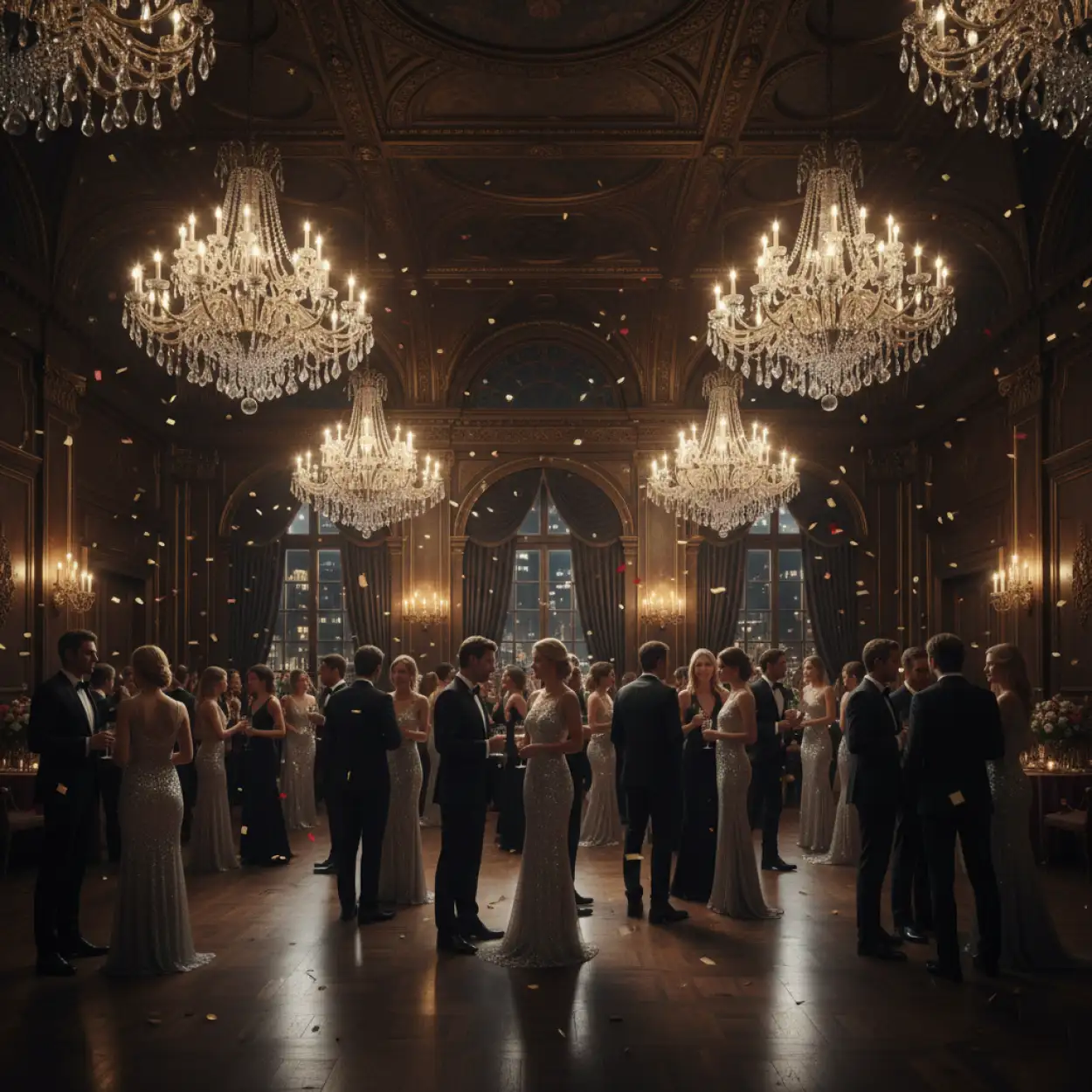 Free Download New Year Party Background With Lights And Glow - High Quality New Year Party Background Hd Background Image