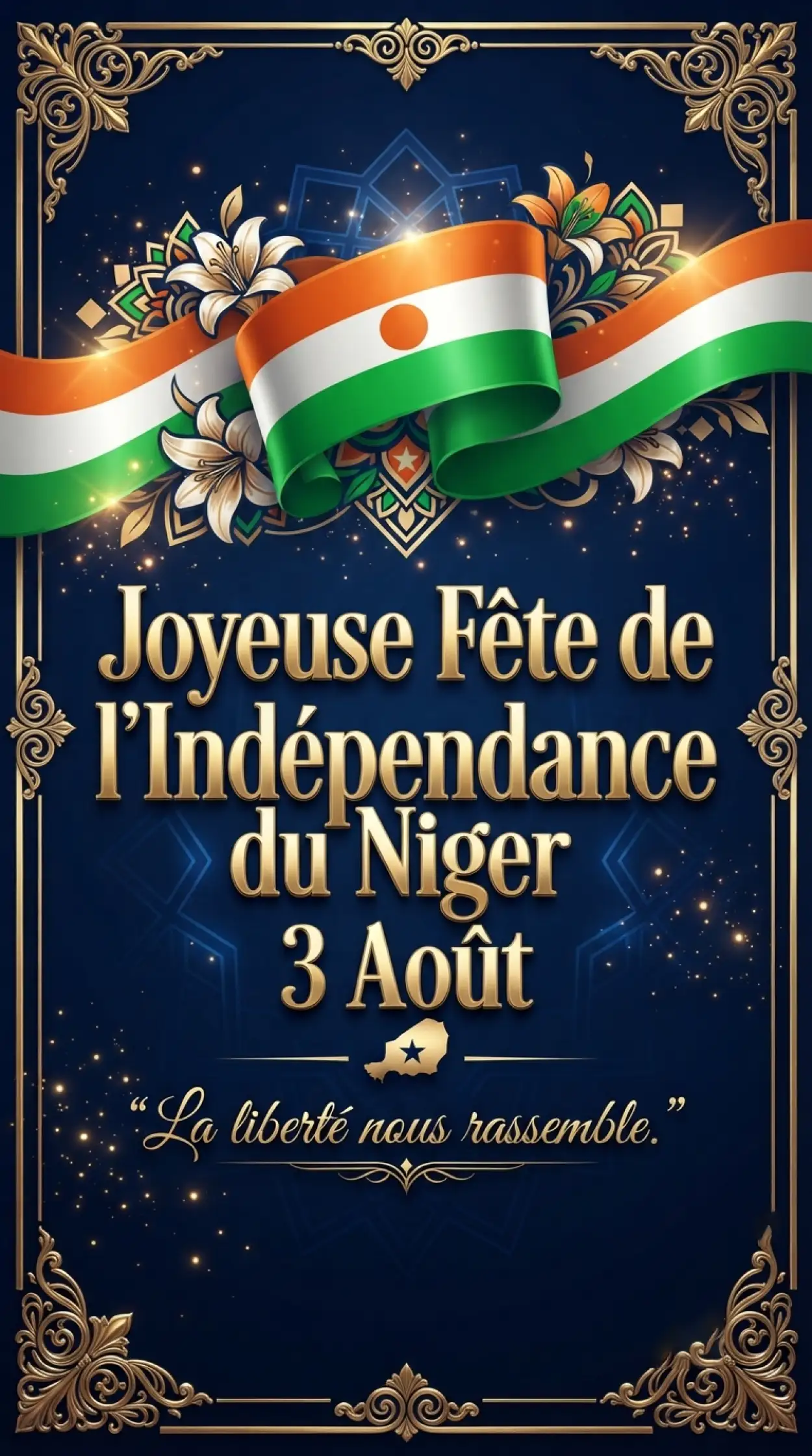 Free Download Niger Independence Day Celebration Poster Design Hd - High Quality Niger Independence Day 2026 Image