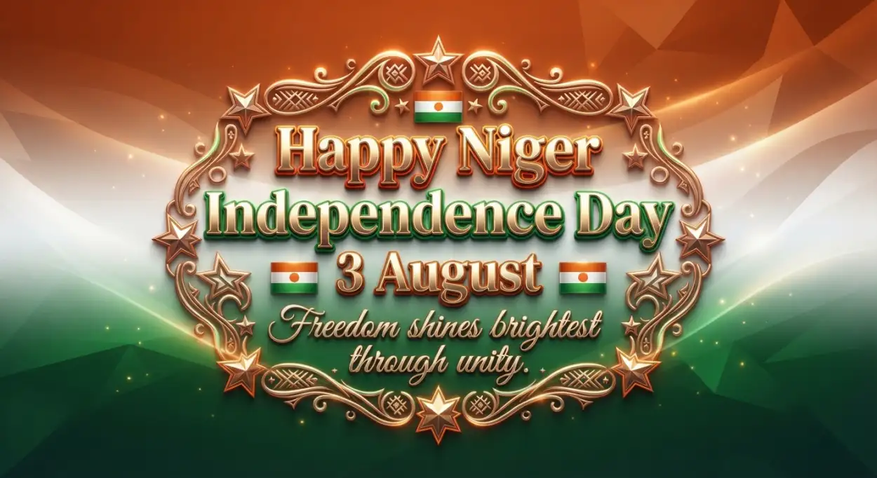 Free Download Niger Independence Day Editable Text Design - High Quality Niger Independence Day 2026 Image