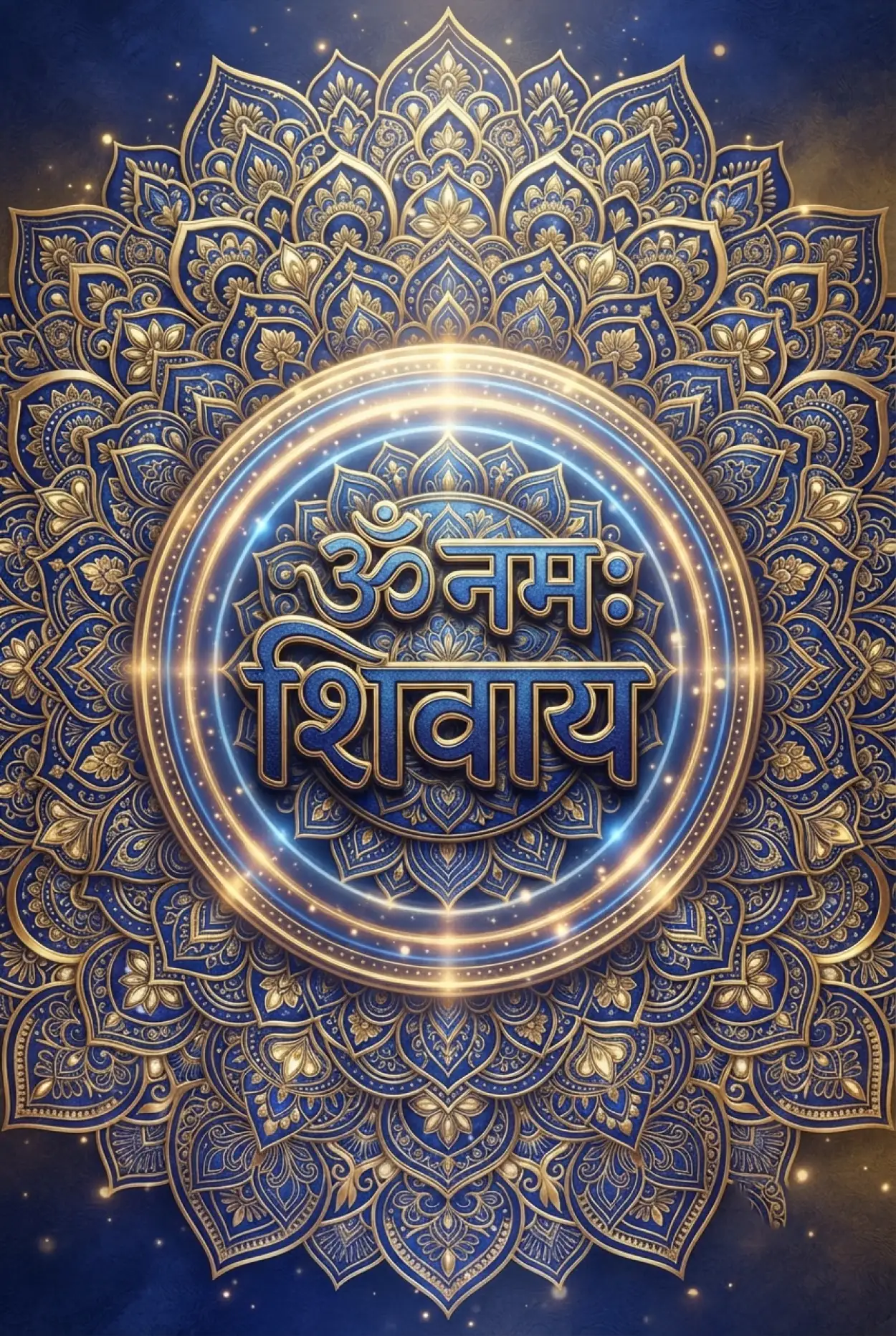 Free Download Om Namah Shivaya Blue Theme Wallpaper - High Quality Om Namah Shivaya Wallpaper Image