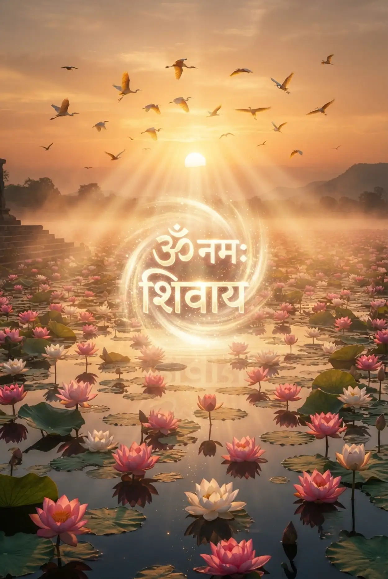 Free Download Om Namah Shivaya Lotus Background Wallpaper - High Quality Om Namah Shivaya Wallpaper Background Image