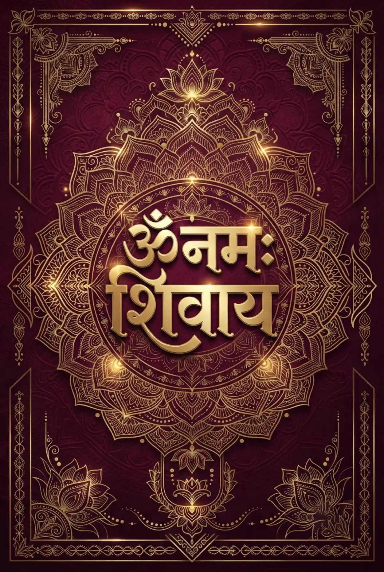 Free Download Om Namah Shivaya Red And Gold Wallpaper - High Quality Om Namah Shivaya Wallpaper Image