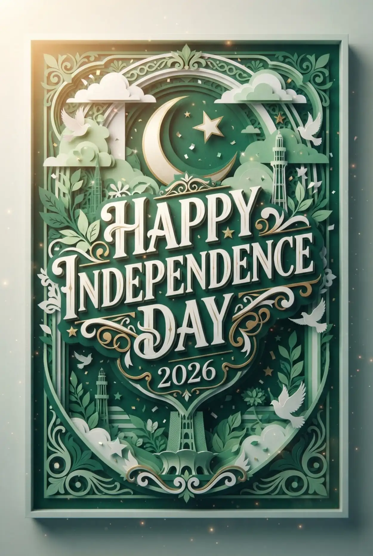 Free Download Pakistan Independence Day 2026 Creative Poster - High Quality Pakistan Independence Day 2026 Image