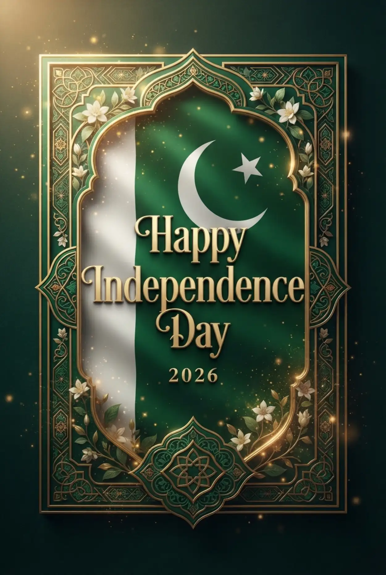 Free Download Pakistan Independence Day 2026 Printable Card - High Quality Pakistan Independence Day 2026 Image