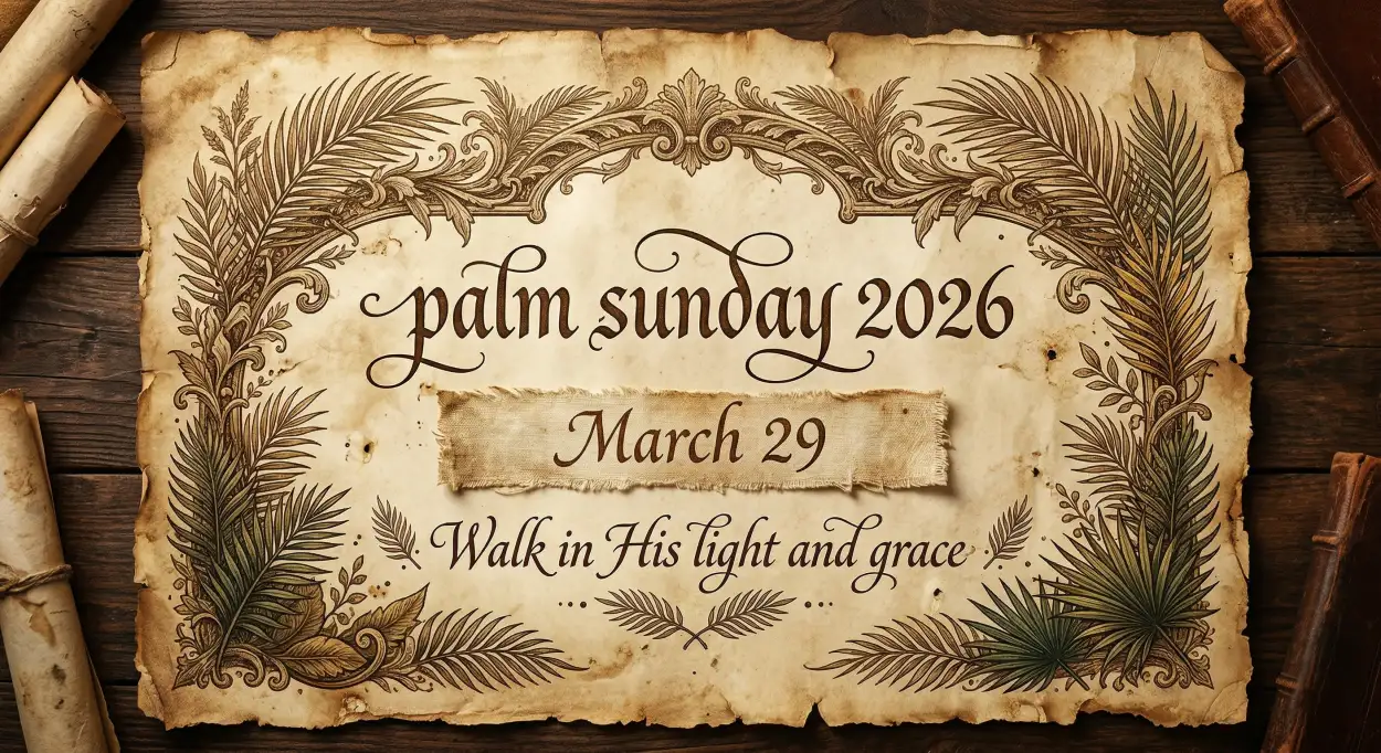 Free Download Palm Sunday 2026 English Wishes Text - High Quality Palm Sunday 2026 Image