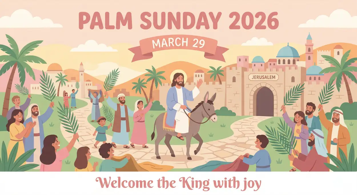 Free Download Palm Sunday 2026 Kids Bible Lessons - High Quality Palm Sunday 2026 Image