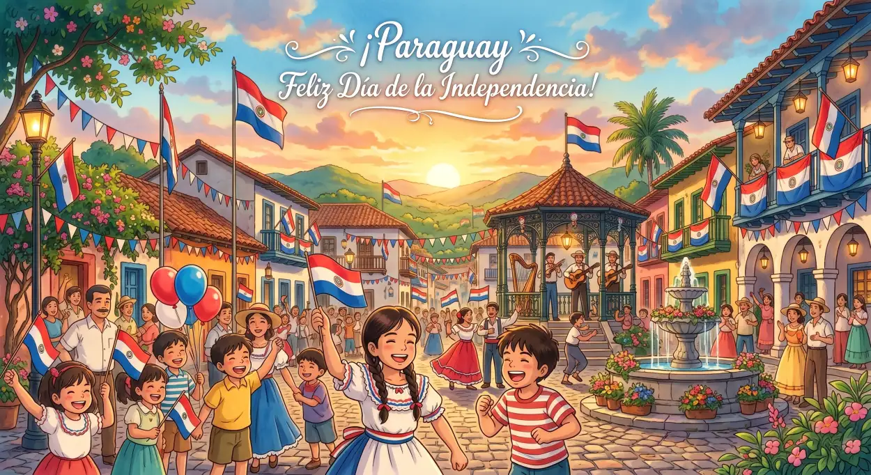Free Download Paraguay Independence Day 2026 Commemorative Images - High Quality Paraguay Independence Day 2026 Wishes Image
