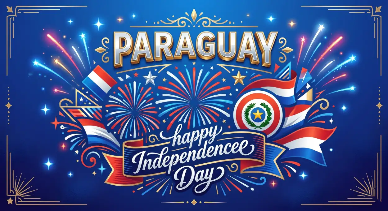 Free Download Paraguay Independence Day 2026 Festive Graphics - High Quality Paraguay Independence Day 2026 Wishes Image