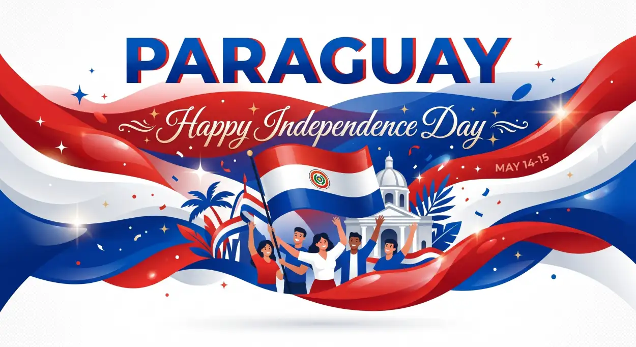 Free Download Paraguay Independence Day 2026 Inspirational Wishes - High Quality Paraguay Independence Day 2026 Wishes Image