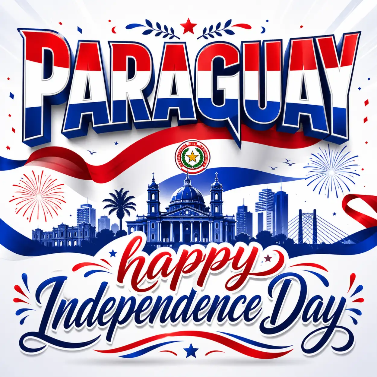 Free Download Paraguay Independence Day 2026 Instagram Captions - High Quality Paraguay Independence Day 2026 Wishes Image