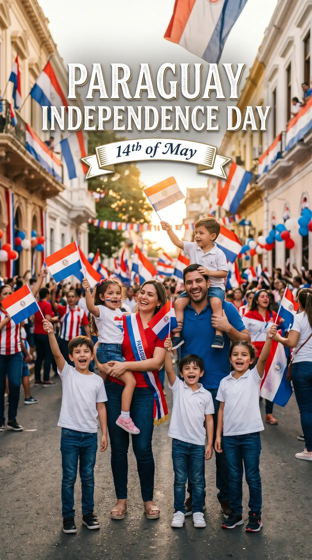 Free Download Paraguay Independence Day 2026 Story Template - High Quality Paraguay Independence Day 2026 Wishes Image