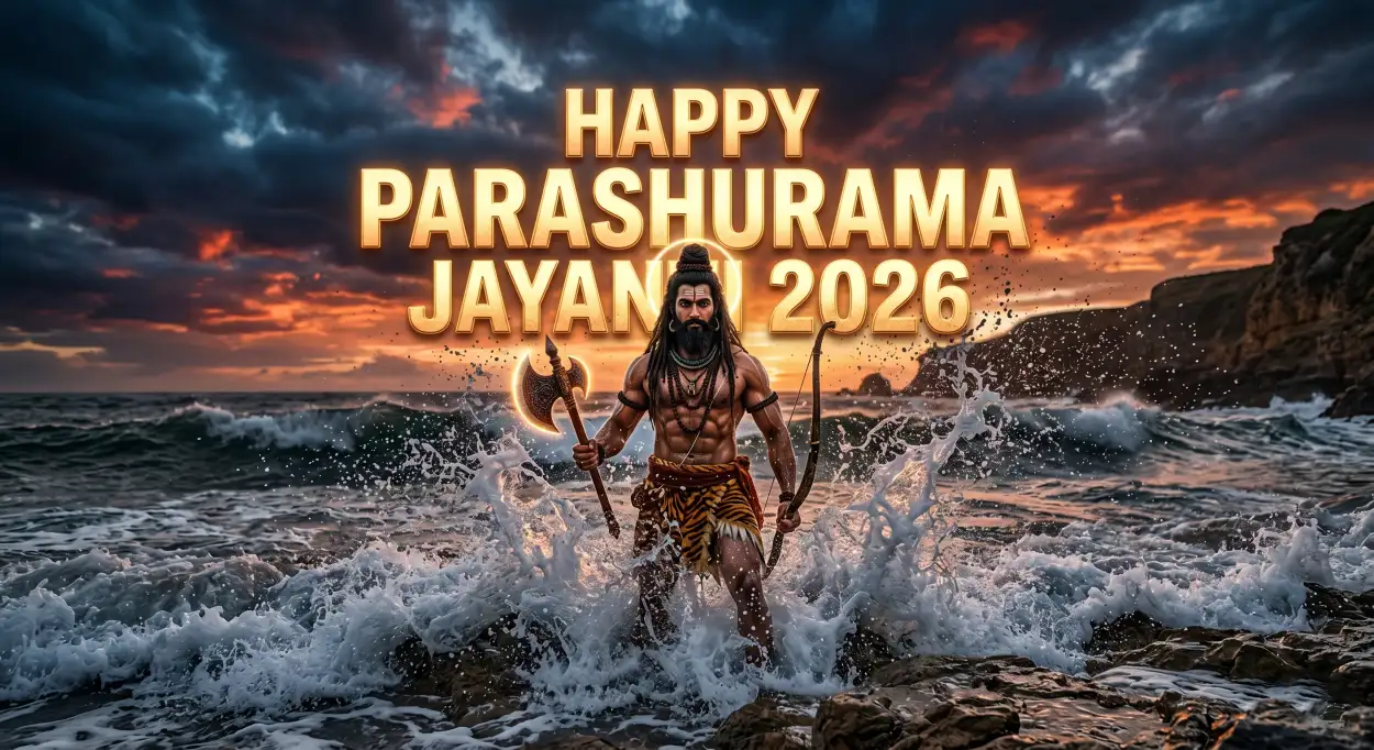 Free Download Parashurama Jayanti Wishes Png 2026 - High Quality Happy Parashurama Jayanti Wishes 2026 Transparent PNG