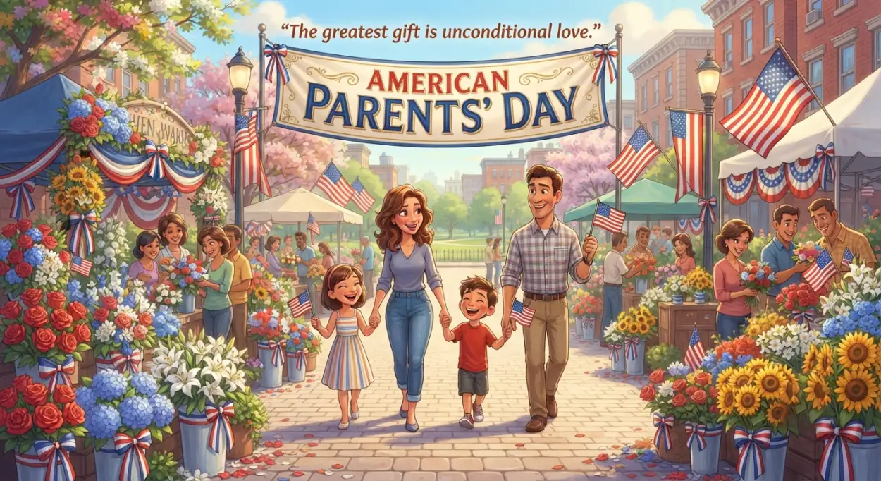 Free Download Parents Day Greeting Card Ideas - High Quality American Parents Day 2026 Image