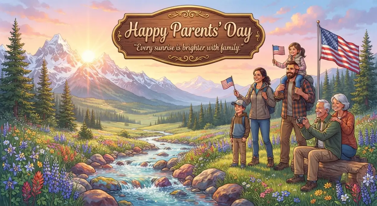 Free Download Parents Day X Twitter Banner - High Quality American Parents Day 2026 Image