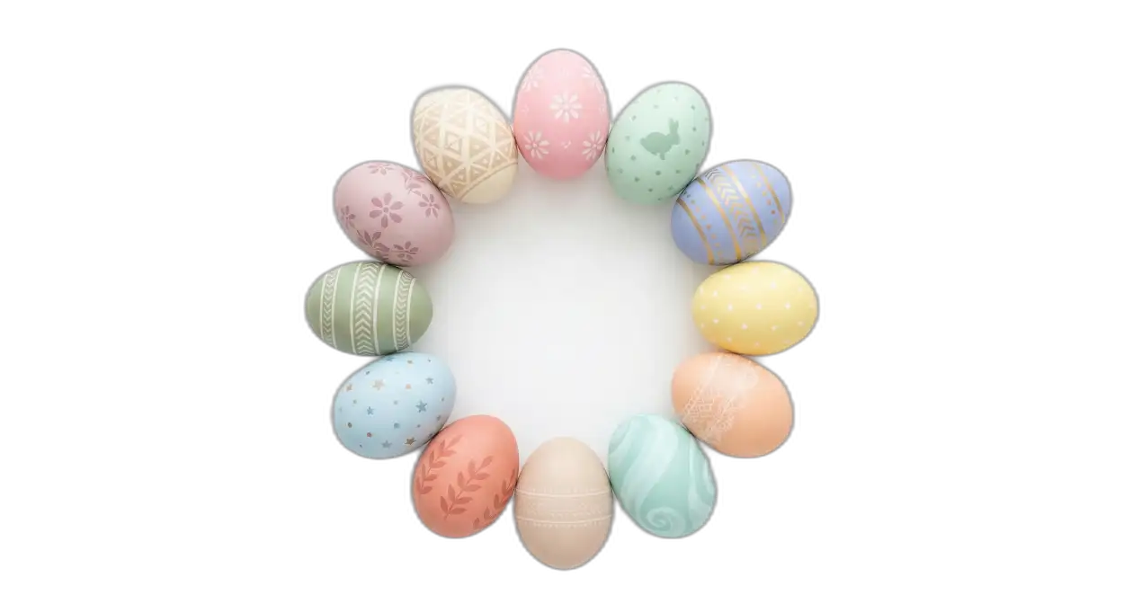 Free Download Pastel Easter Eggs Png Free - High Quality Easter Eggs Png Transparent PNG