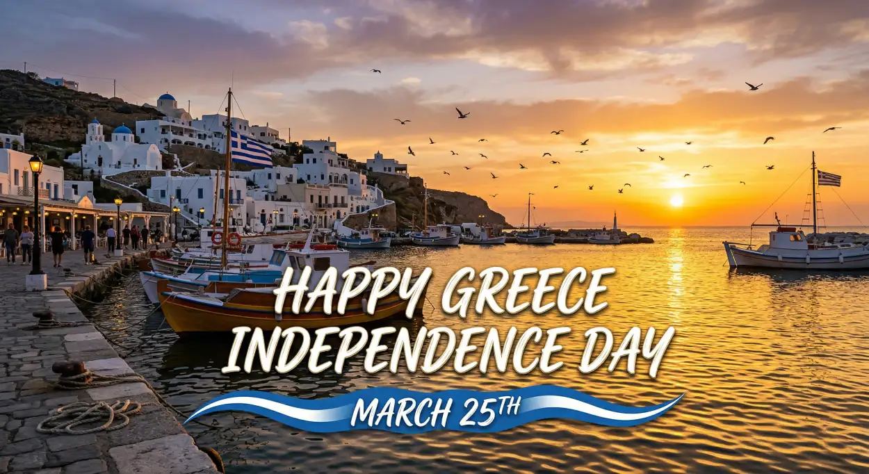 Free Download Patriotic Quotes Greece Independence Day - High Quality Happy Greece Independence Day 2026 Image