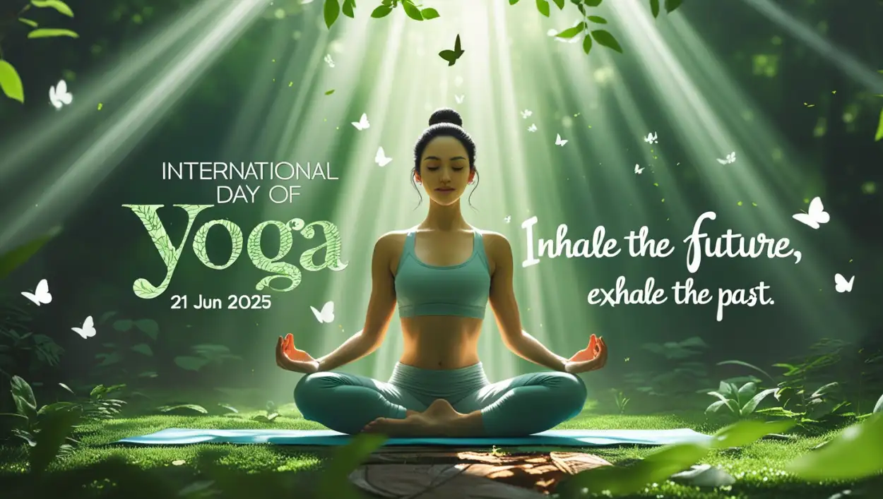 Free Download Peace And Harmony Yoga Art Illustration - High Quality Nternational Day Of Yoga 2025 Background