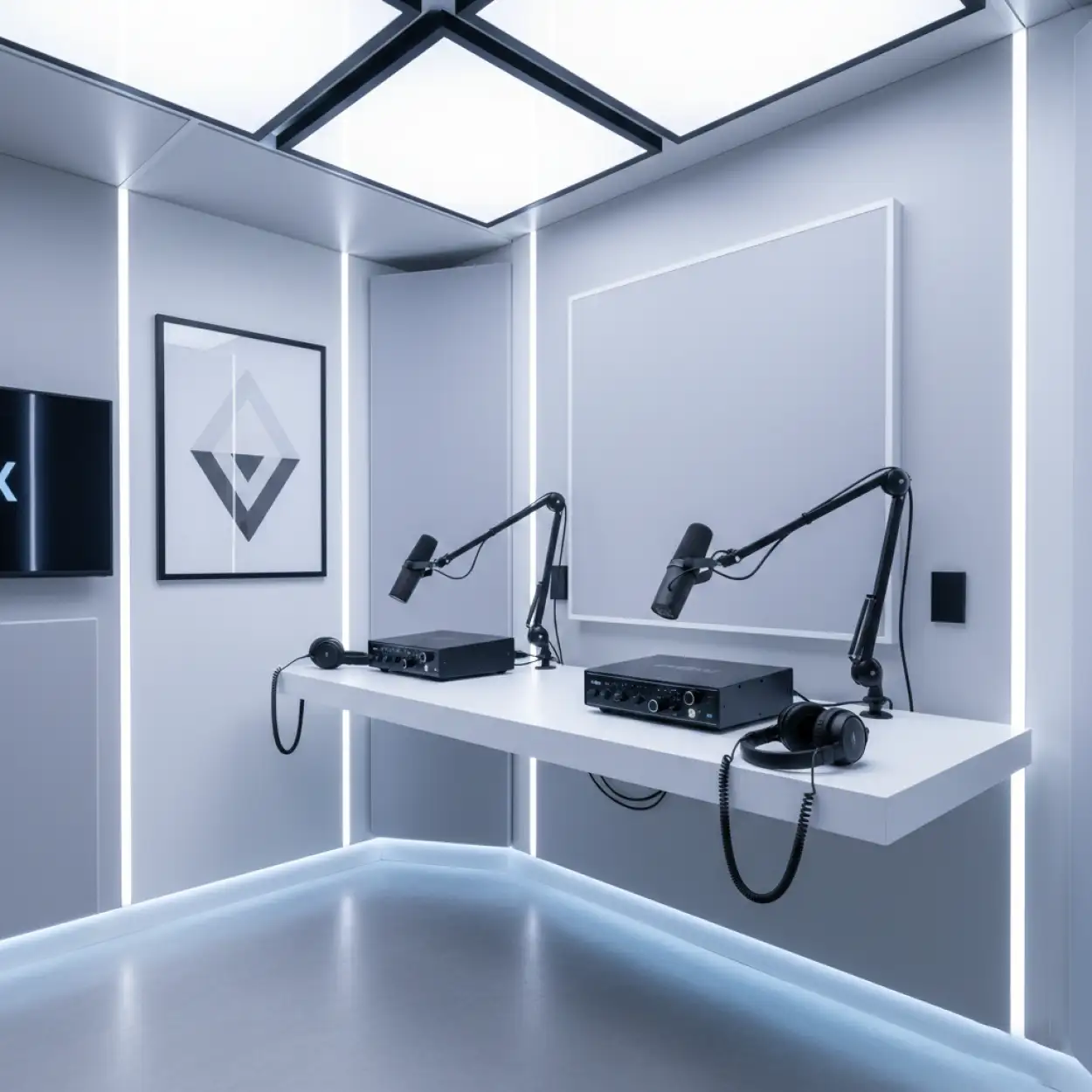 Free Download Podcast Studio Background For Live Streaming - High Quality Podcast Studio Background Background Image