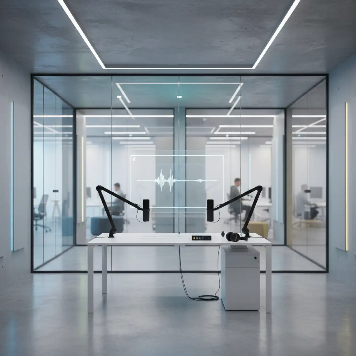 Free Download Podcast Studio Background Modern Creative Space - High Quality Podcast Studio Background Background Image