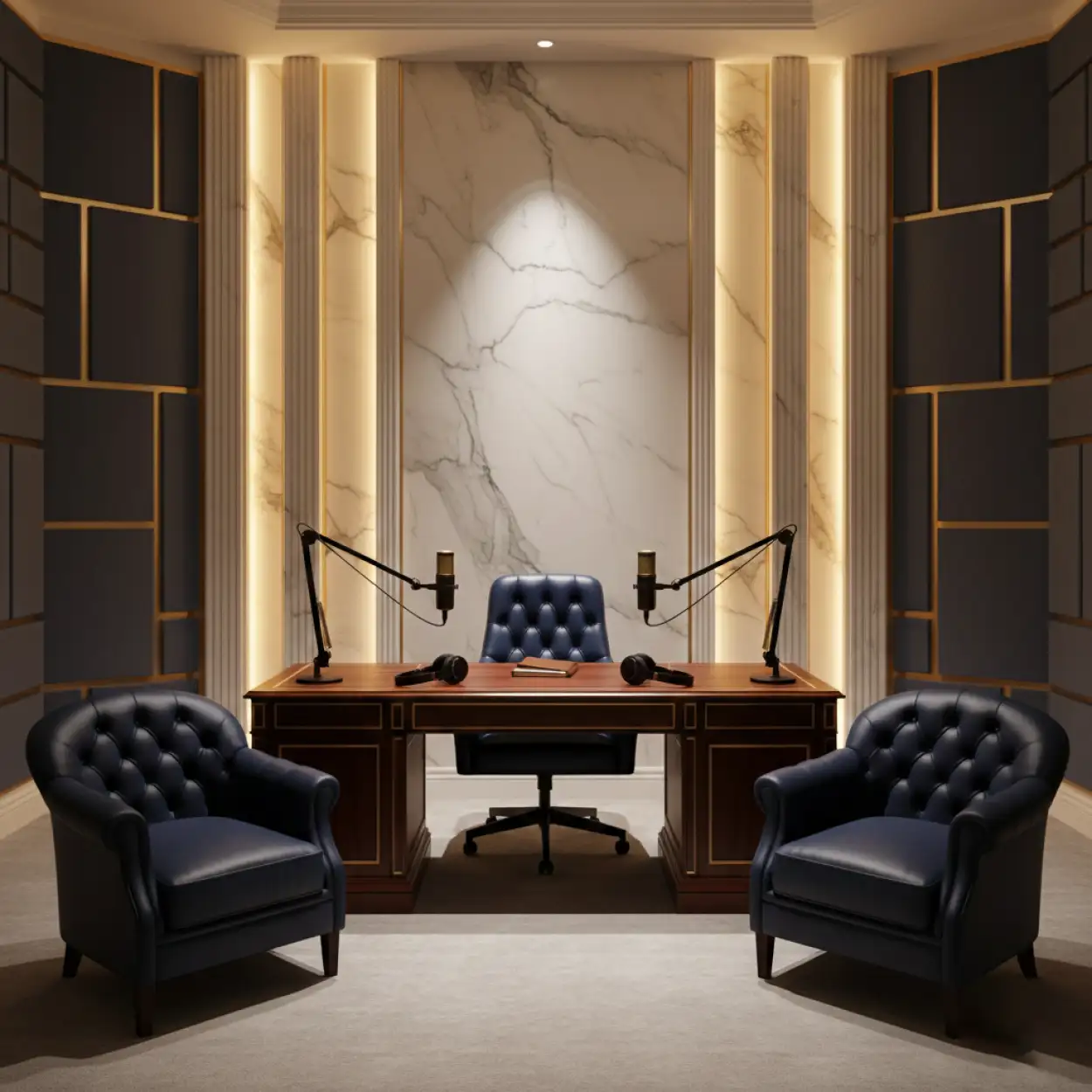 Free Download Podcast Studio Background Modern Recording Room - High Quality Podcast Studio Background Background