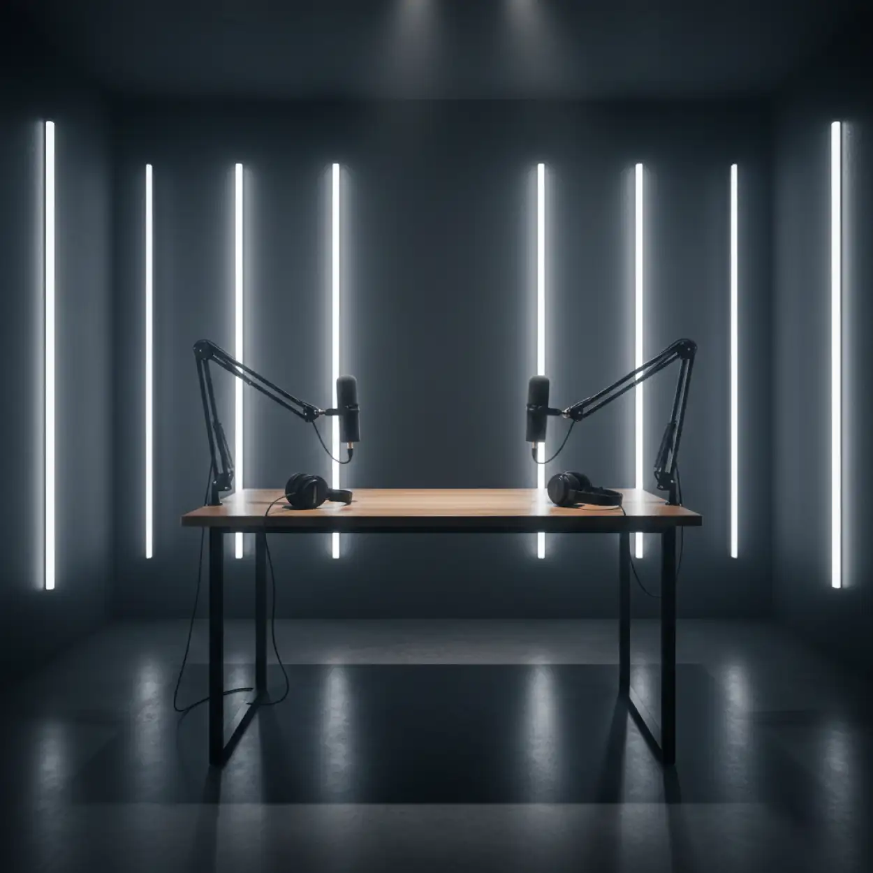 Free Download Podcast Studio Background Soft Light Setup - High Quality Podcast Studio Background Background