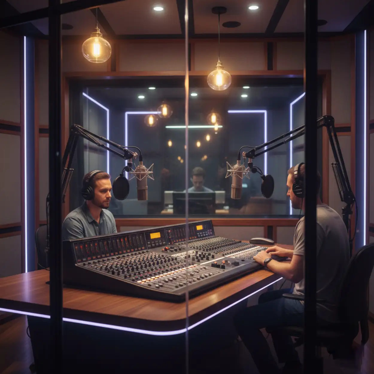 Free Download Podcast Studio Background Template Design - High Quality Podcast Studio Background Background Image