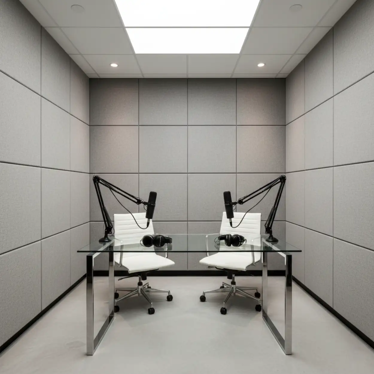 Free Download Podcast Studio Background With Soundproof Panels - High Quality Podcast Studio Background Background