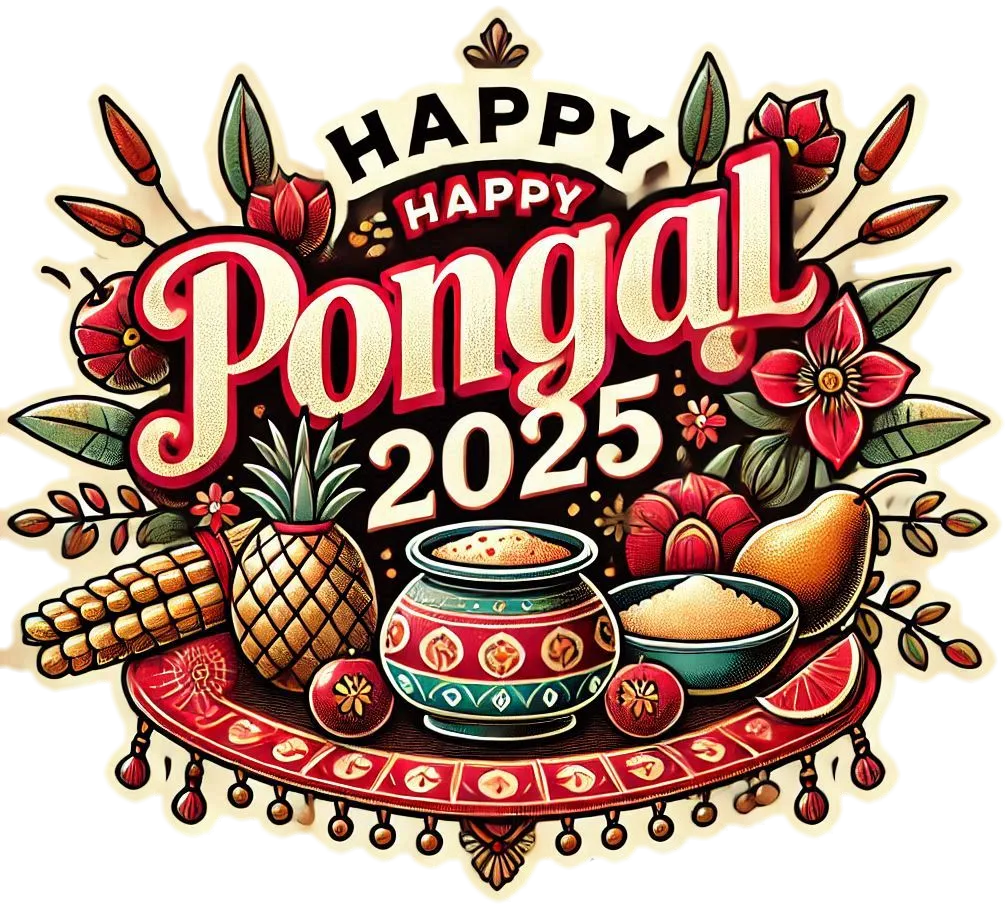 Free Download Pongal Festival Greetings Png With Quotes - High Quality Happy Pongal Holiday And Wishes PNG PNG Image
