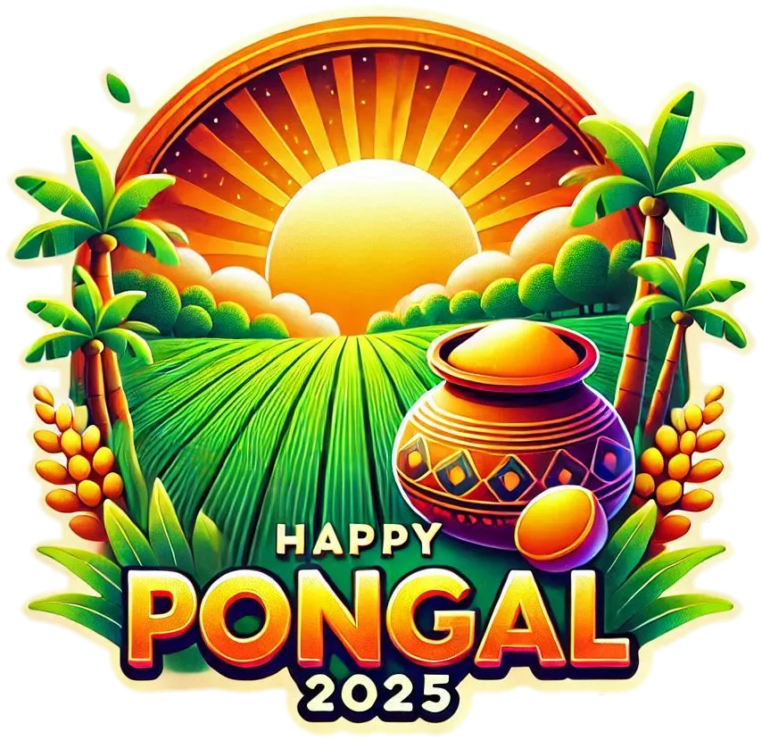 Pongal Holiday Wishes Png In Tamil Script - Royalty Free Happy Pongal Holiday And Wishes PNG Image | Pngmagic Free Download Pongal Holiday Wishes Png In Tamil Script - High Quality Happy Pongal Holiday And Wishes PNG PNG Image