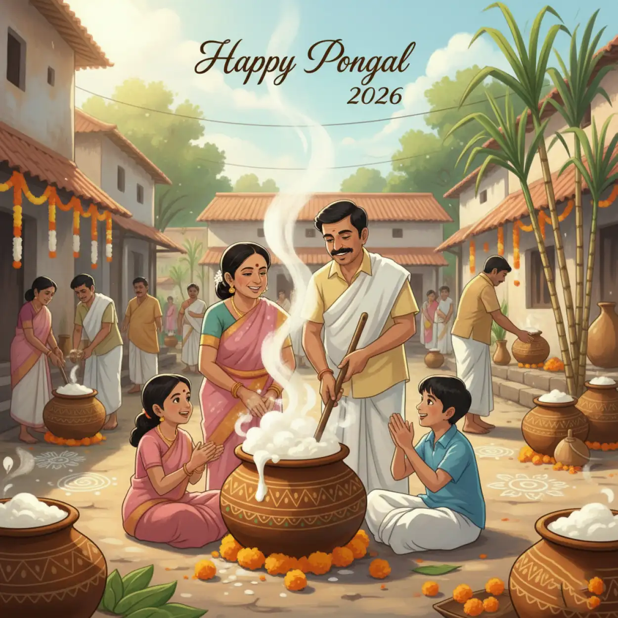 Free Download Pongal Wishes Blog Post Ideas 2026 - High Quality Happy Pongal Wishes 2026 Image