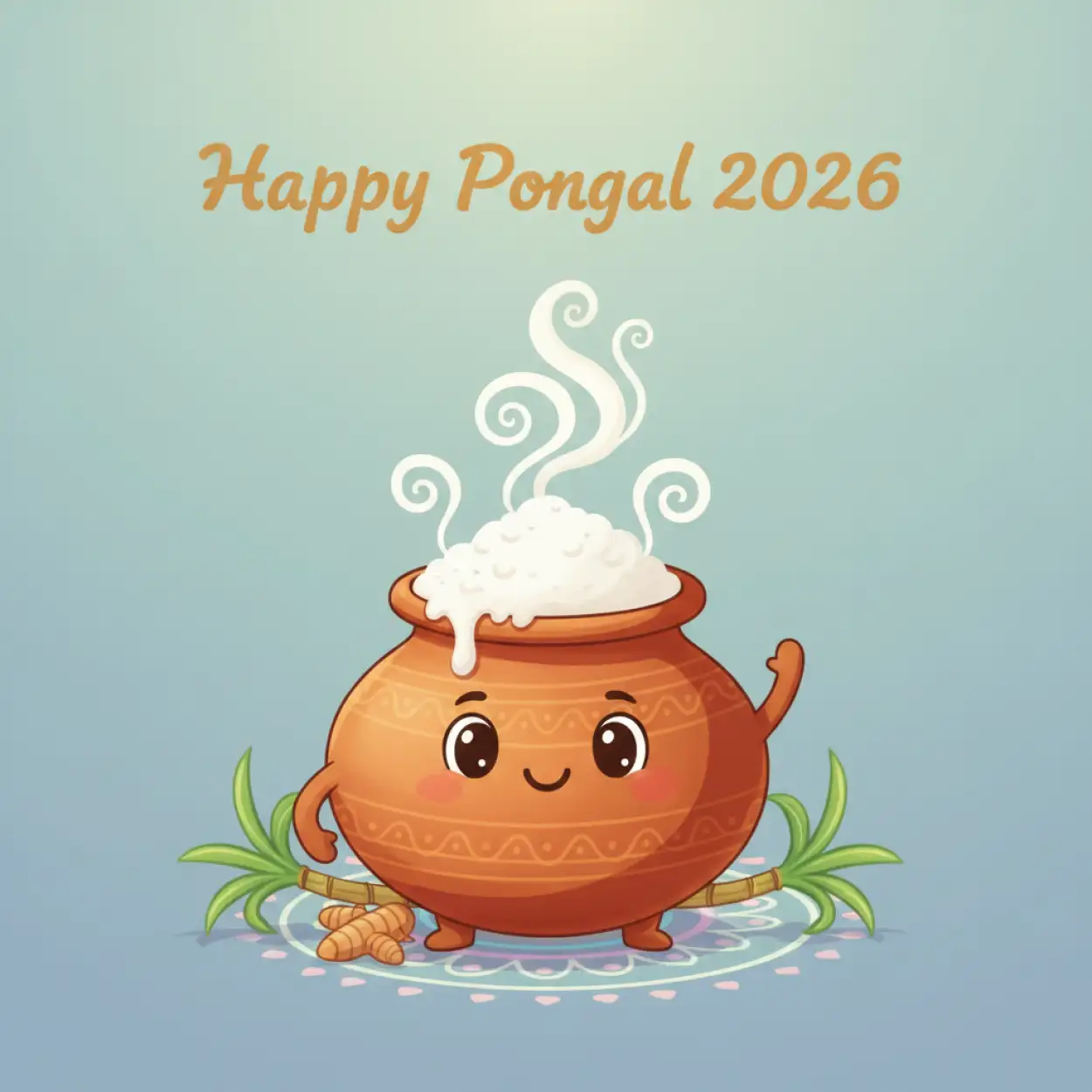 Free Download Pongal Wishes Canva Design 2026 - High Quality Happy Pongal Wishes 2026 Background