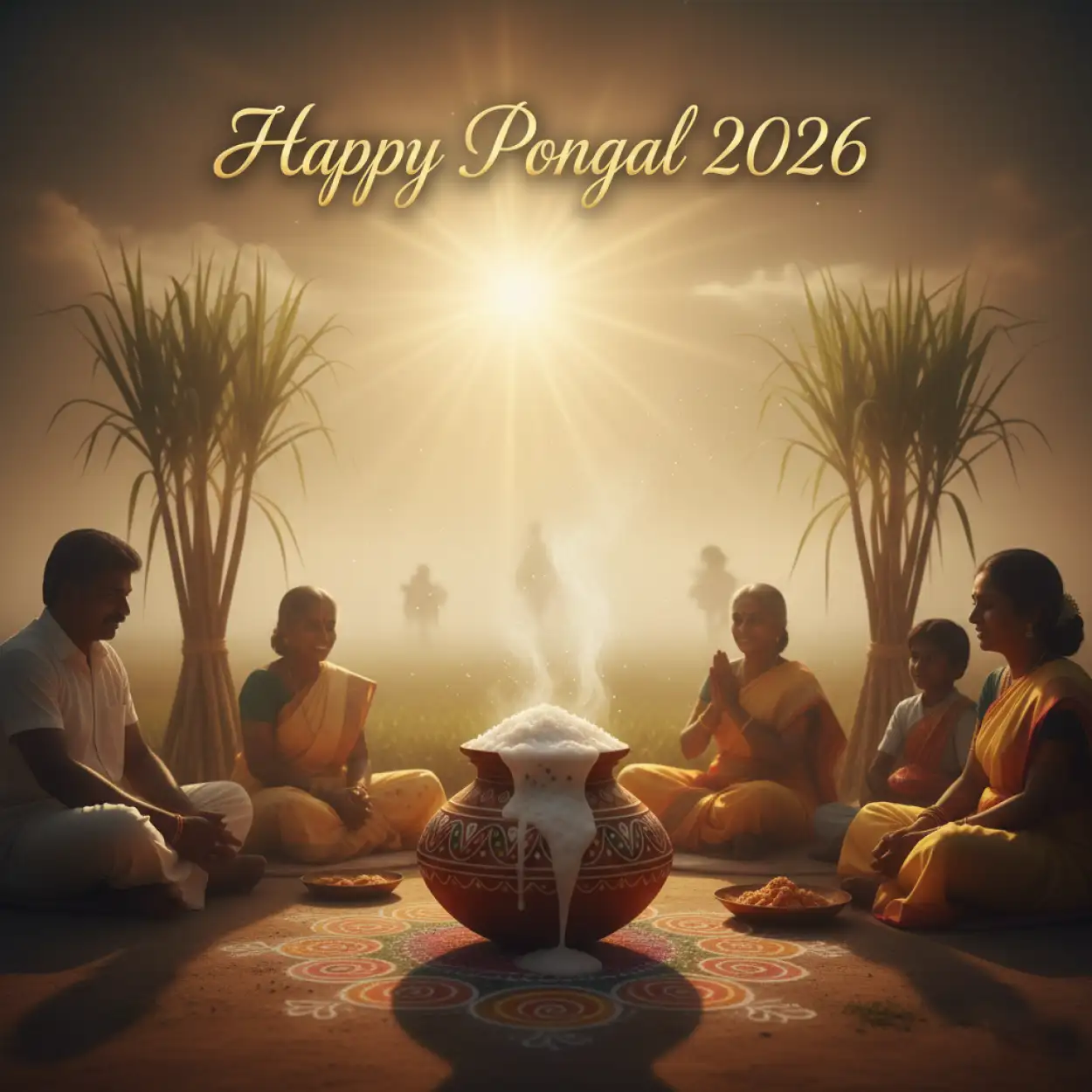 Free Download Pongal Wishes Pinterest Pin 2026 - High Quality Happy Pongal Wishes 2026 Background
