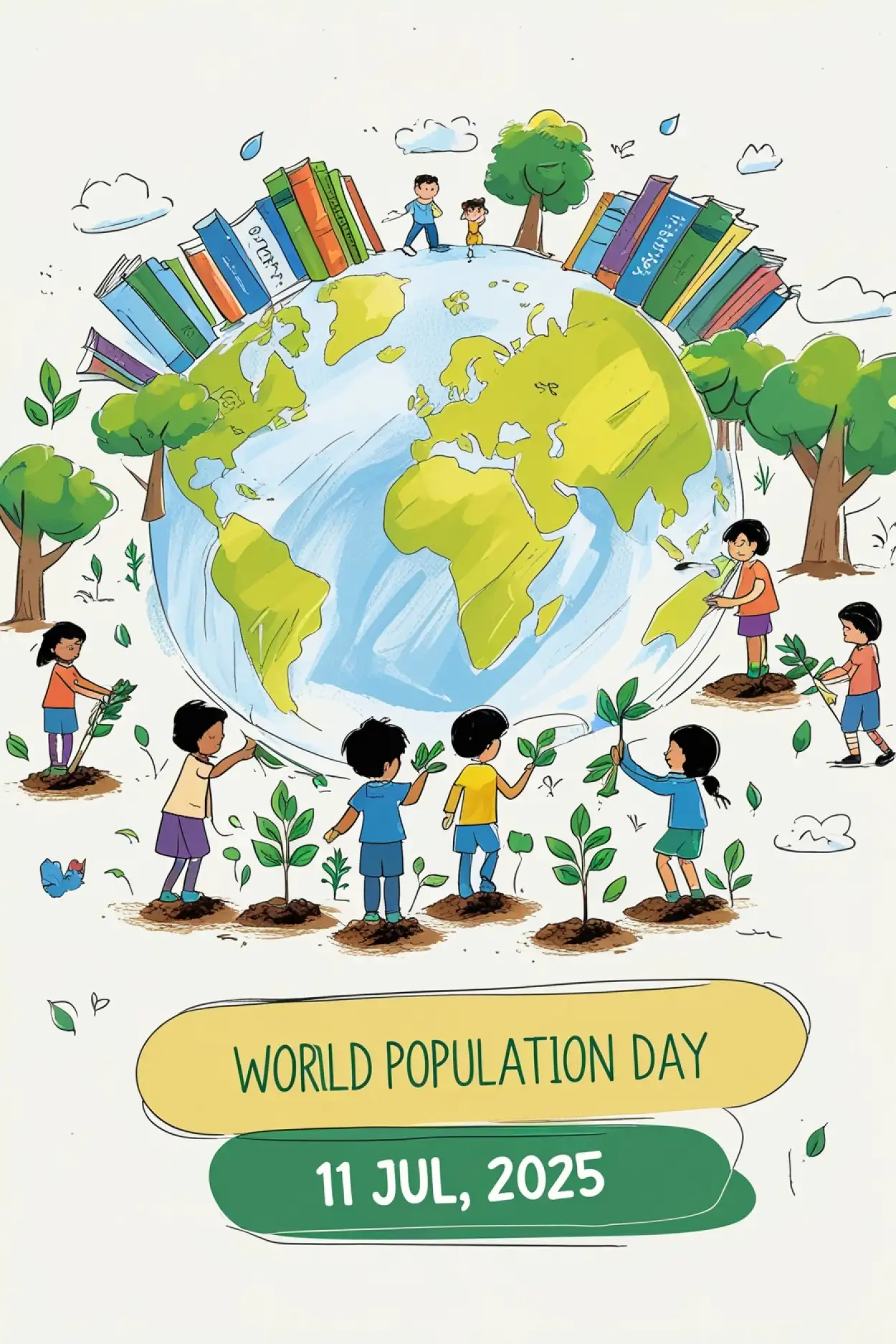 Free Download Population Control Awareness Image - High Quality World Population Day Background