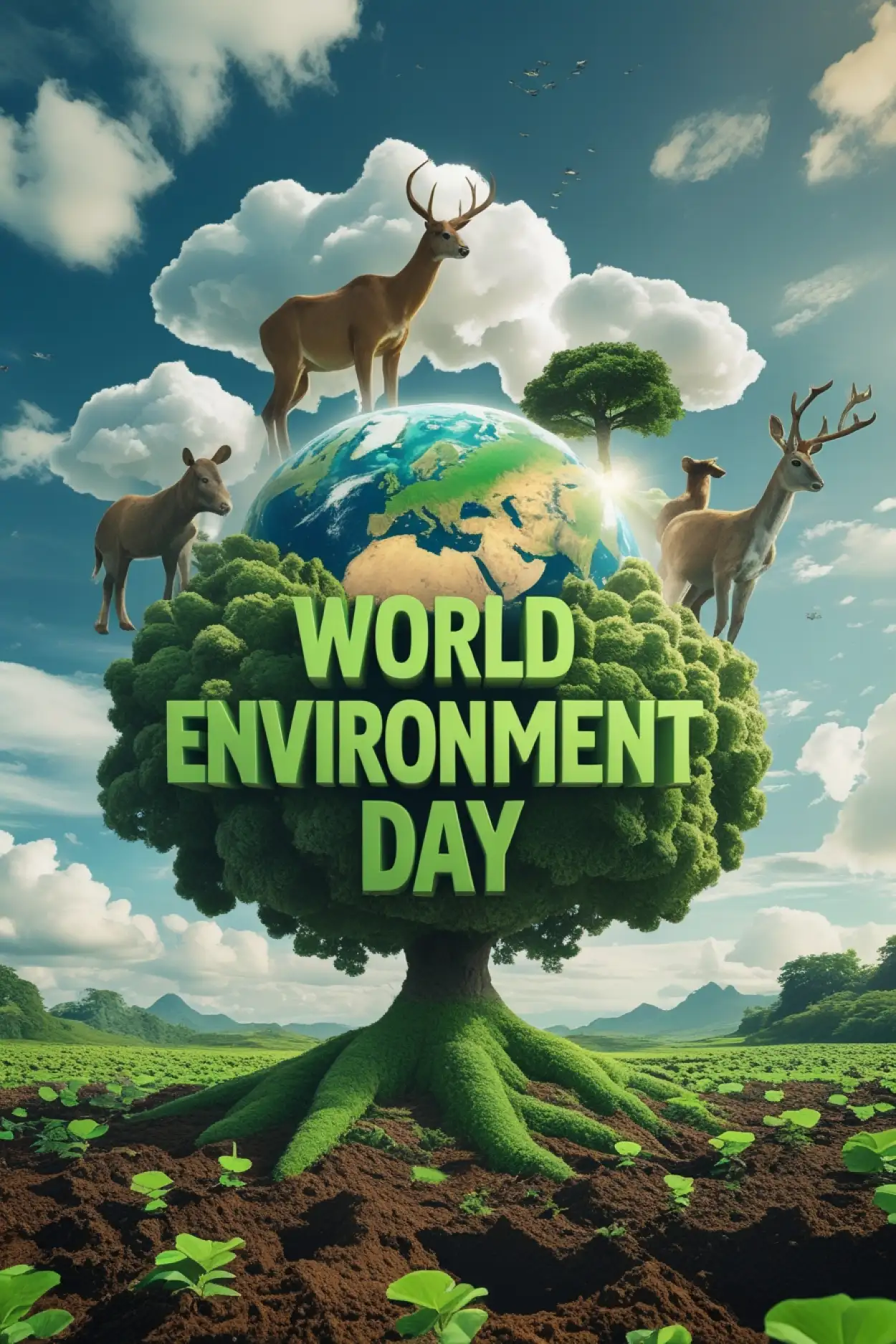 Free Download Poster Image For Celebrating World Environment Day At Home - High Quality World Environment Day Background