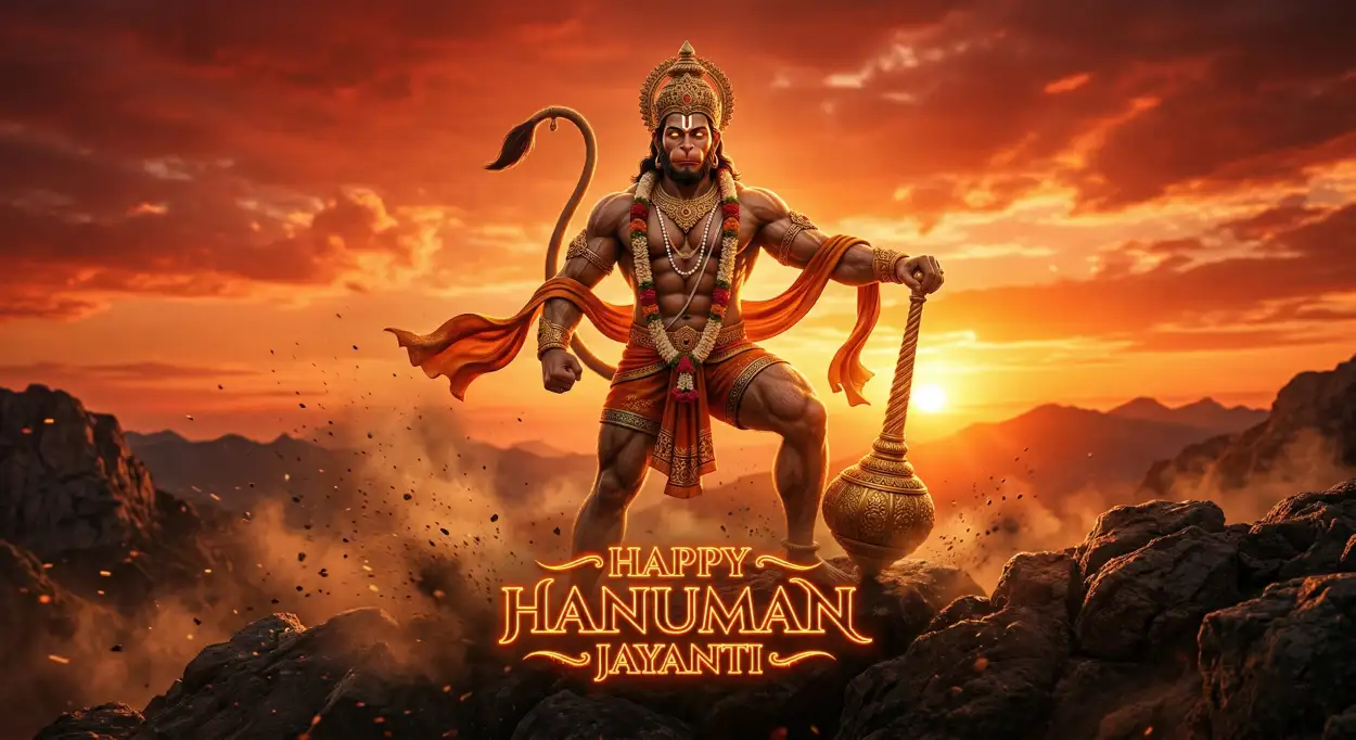 Free Download Powerful Hanuman Jayanti Wishes With Devotional Quotes - High Quality Hanuman Jayanti Wishes Image