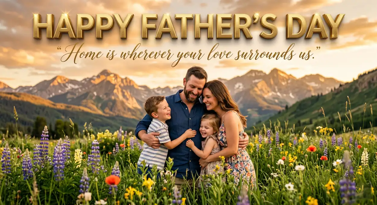 Free Download Premium Happy Fathers Day Greeting Card For Social Media Post - High Quality Happy Fathers Day Greeting Card Image