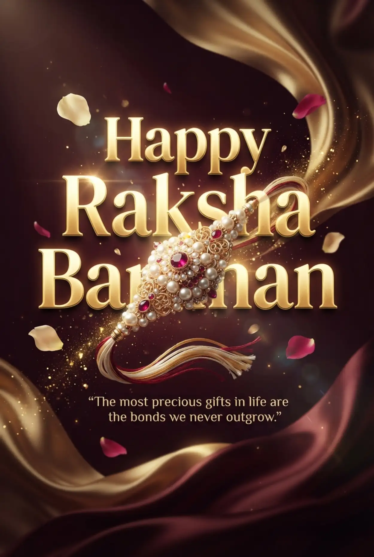 Free Download Premium Happy Rakhi 2026 Greeting For Social Media - High Quality Happy Raksha Bandhan Wishes 2026 Image